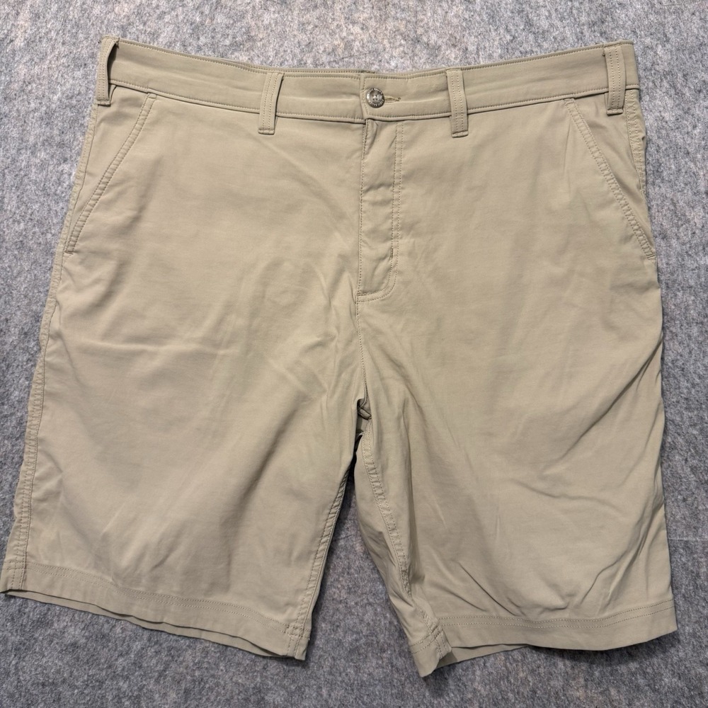 Eddie Bauer Travex Mens Shorts Size 40 Khaki Performance Hiking Travel Outdoor